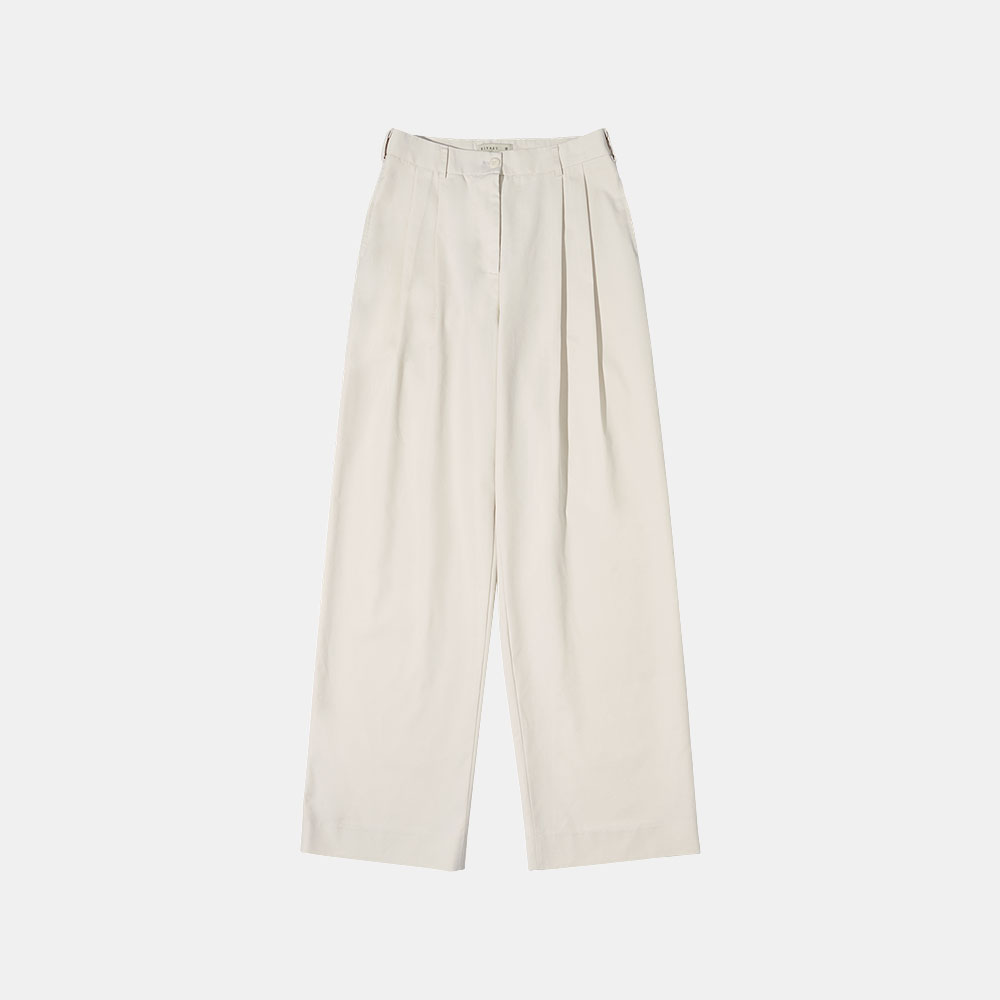 [3/30 예약발송] SIPT7068 Two tuck wide chino pants_Ivory